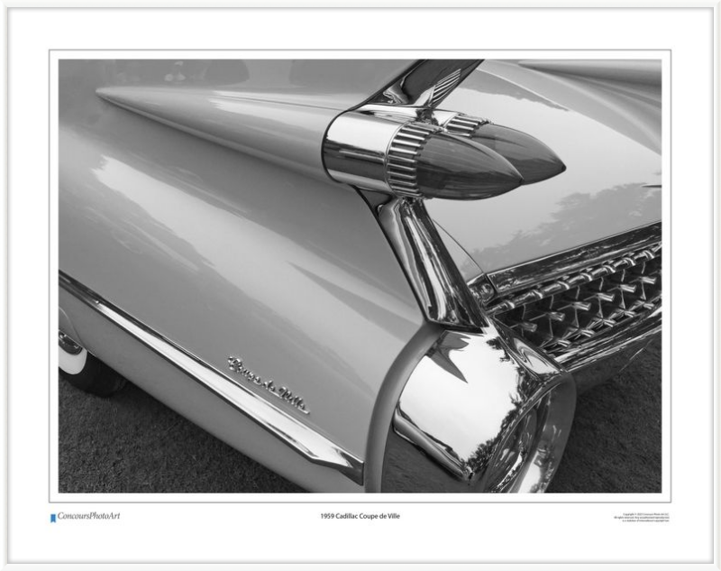 1959 Cadillac Coupe de Ville / CPA304B / Black and White