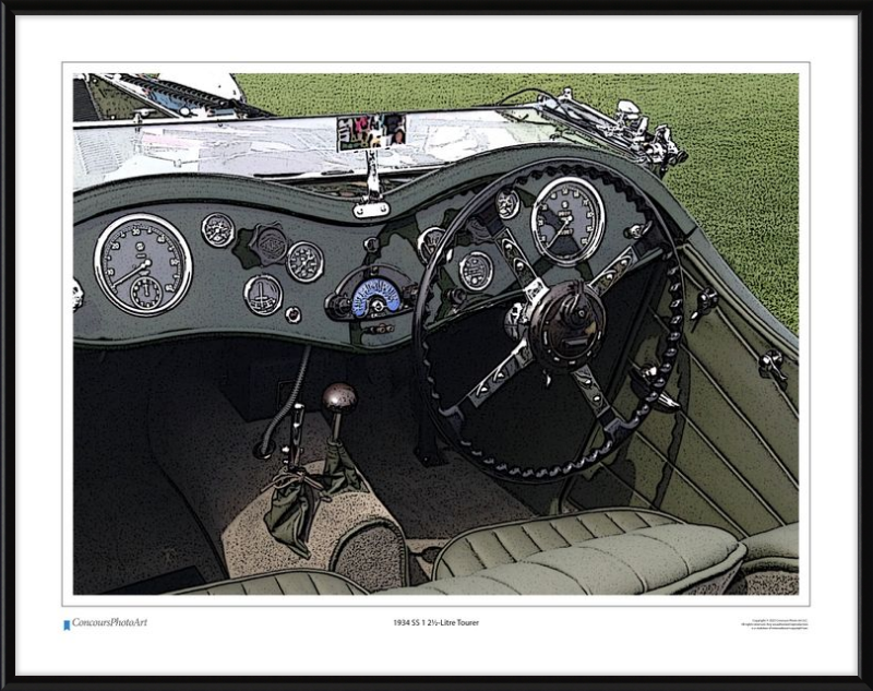 1934 SS 1 2½-Litre Tourer / CPA612C / Stylized Image