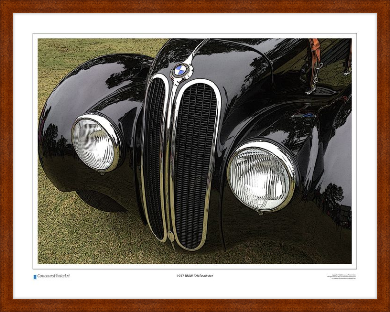 1937 BMW 328 Roadster / CPA206C / Stylized Image