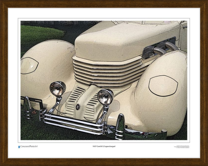1937 Cord 812 Supercharged / CPA309C / Stylized Image