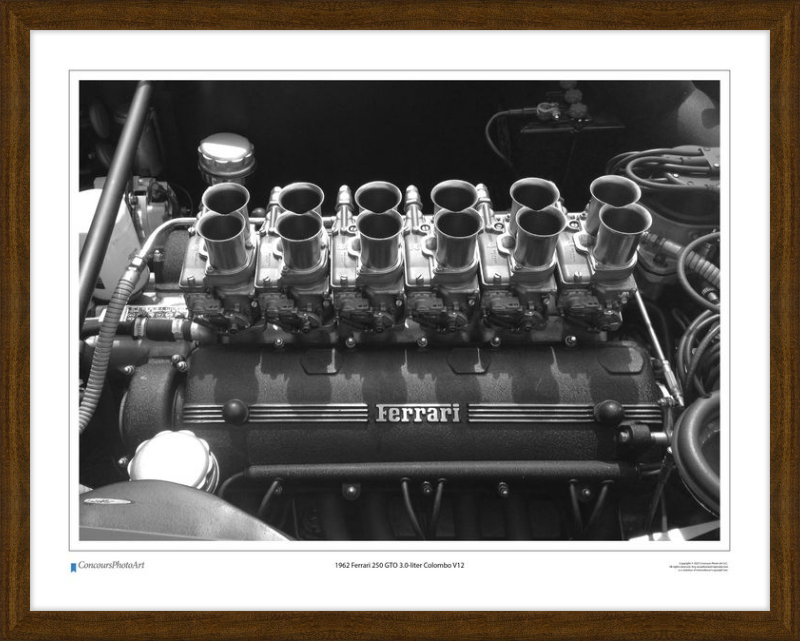 1962 Ferrari 250 GTO 3.0-liter Colombo V12 / CPA705B / Black and White