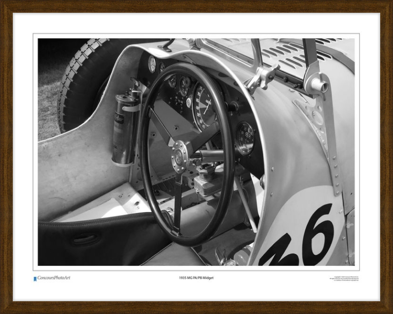 1935 MG PA/PB Midget / CPA607B / Black and White