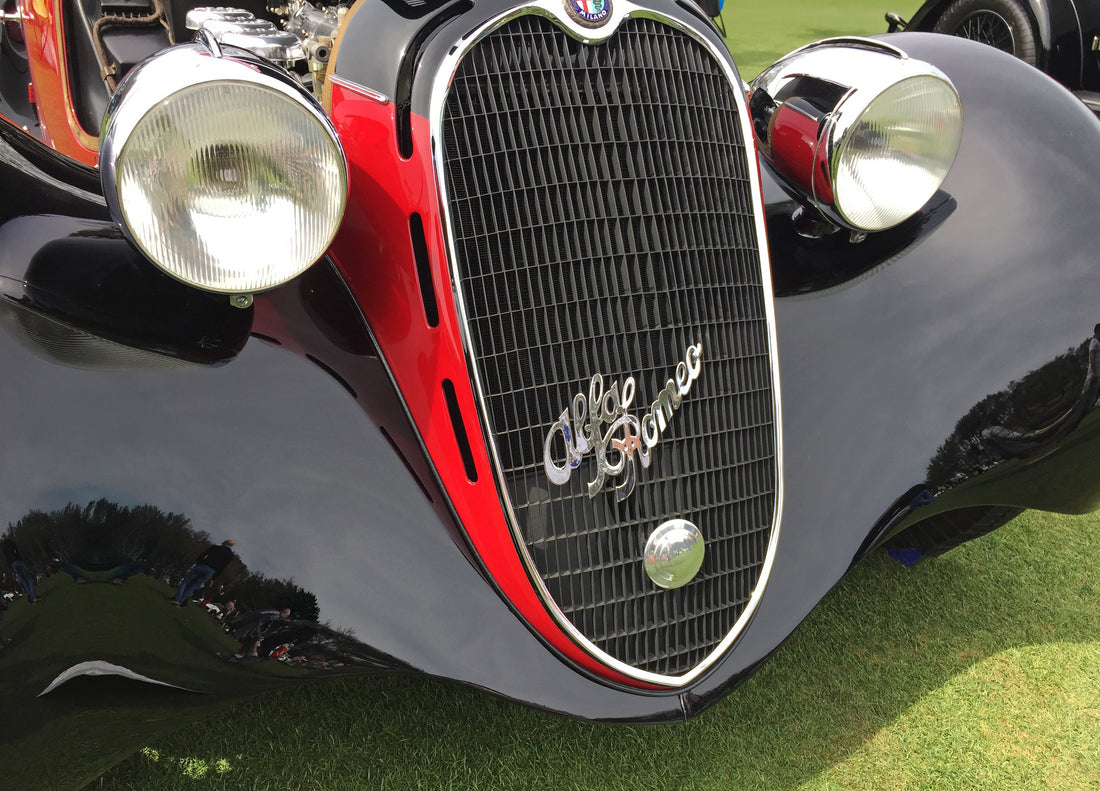 Photo of a 1942 Alfa Romeo 6C 2500 SS Spider, taken at a Concours event.