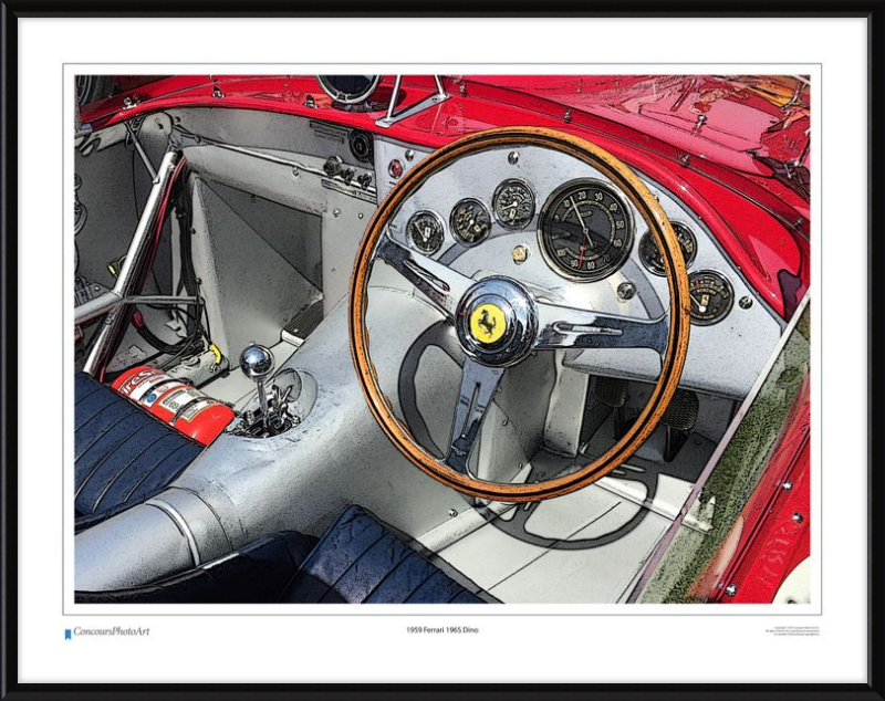 1959 Ferrari 196S Dino / CPA604C / Stylized Print