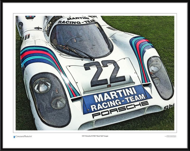 1971 Porsche 917KH "Short Tail" Coupe / CPA409C / Stylized Print