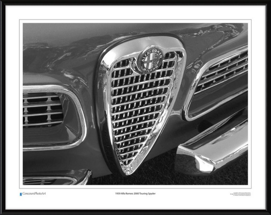 1959 Alfa Romeo 2000 Touring Spyder / CPA209B / Black and White