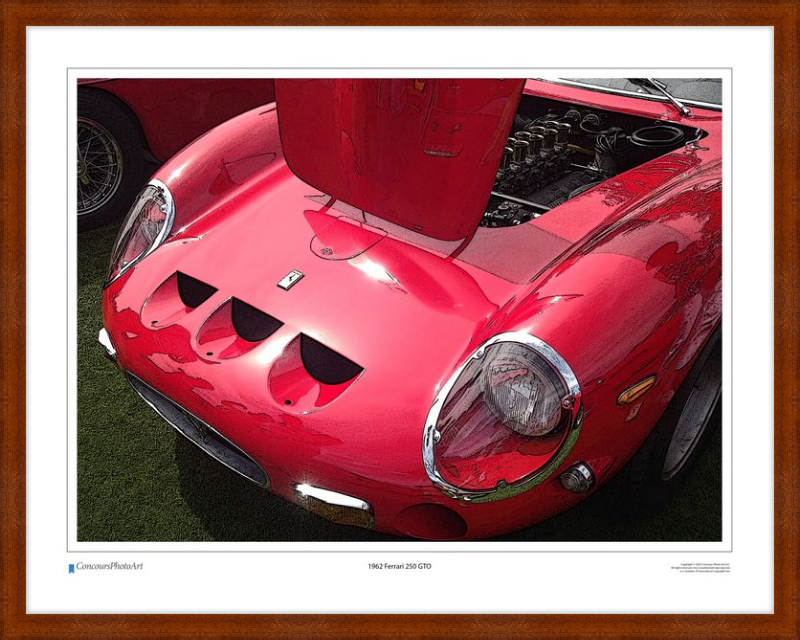 1962 Ferrari 250 GTO / CPA202C / Stylized Image