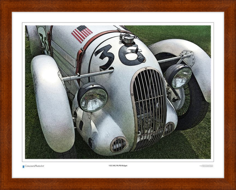 1935 MG PA/PB Midget / CPA410C / Stylized Print