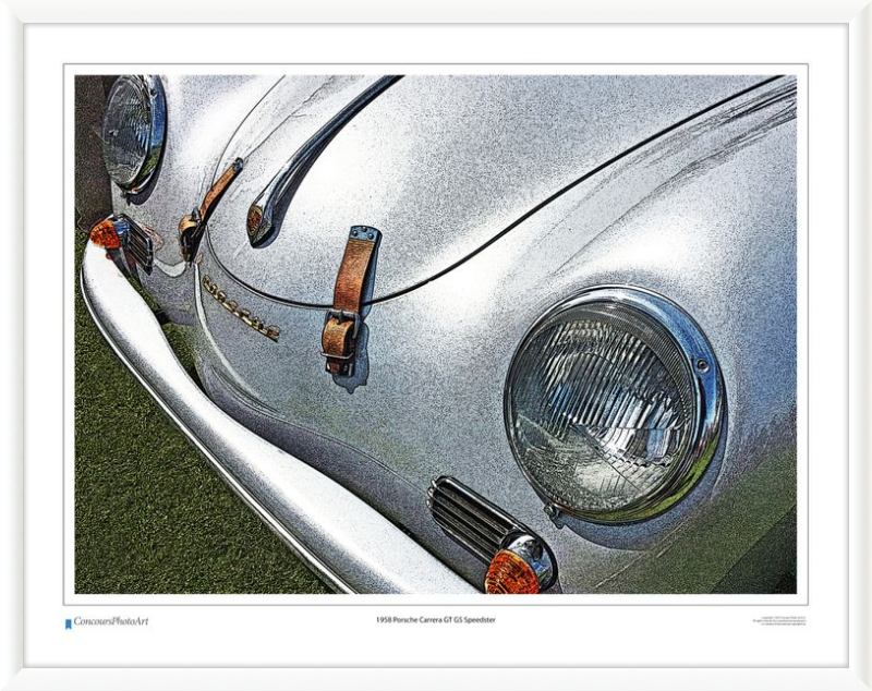 1958 Porsche Carrera GT GS Speedster / CPA203C / Stylized Print