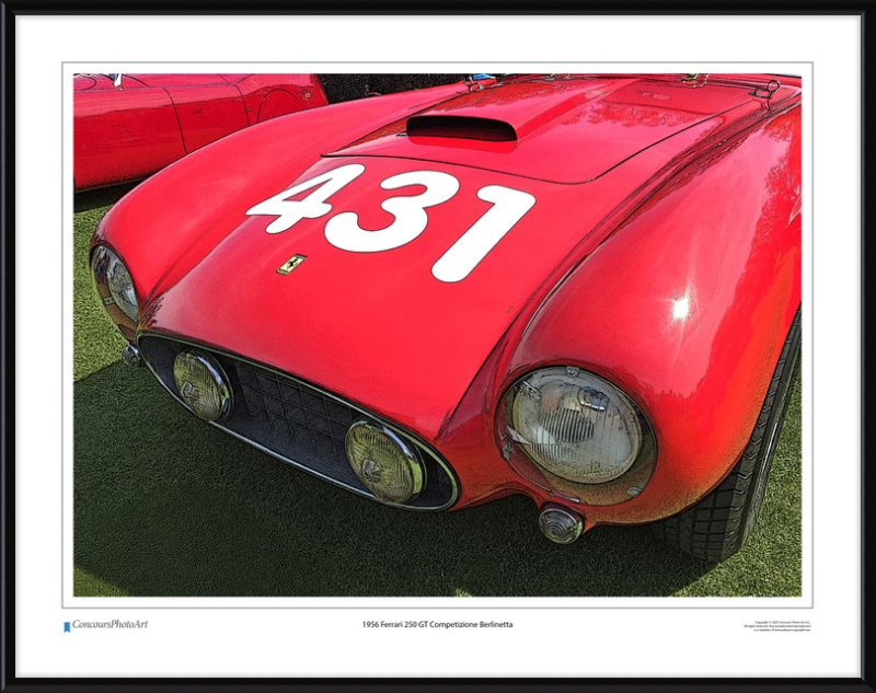 1956 Ferrari 250 GT Competizione Berlinetta / CPA4208C / Stylized Image