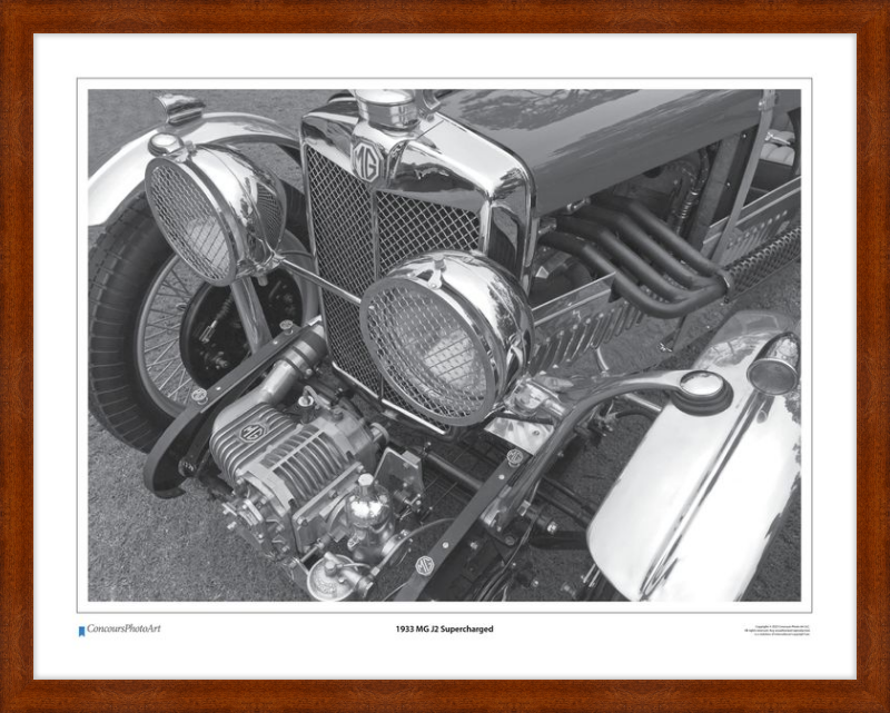 1933 MG J2 Supercharged / CPA101B / B&W Print