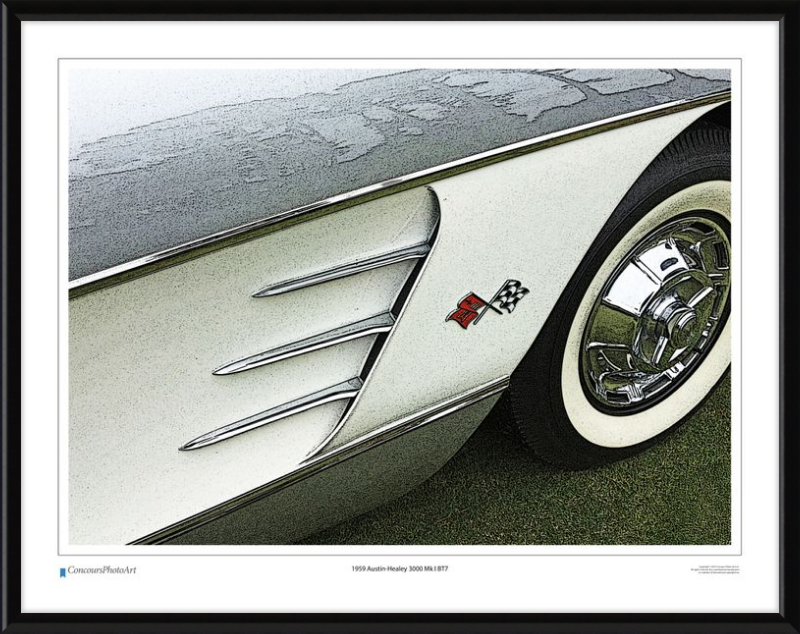 1959 Chevrolet Corvette / CPA320C / Stylized Print