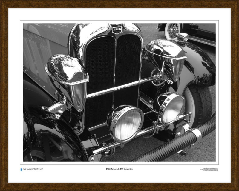 1928 Auburn 8-115 Speedster / CPA311B / Black and White