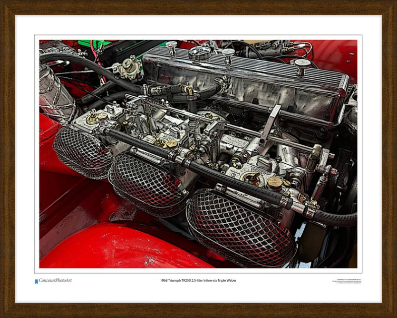 1968 Triumph TR250 2.5-liter Inline-six Triple Weber / CPA707C / Stylized Image
