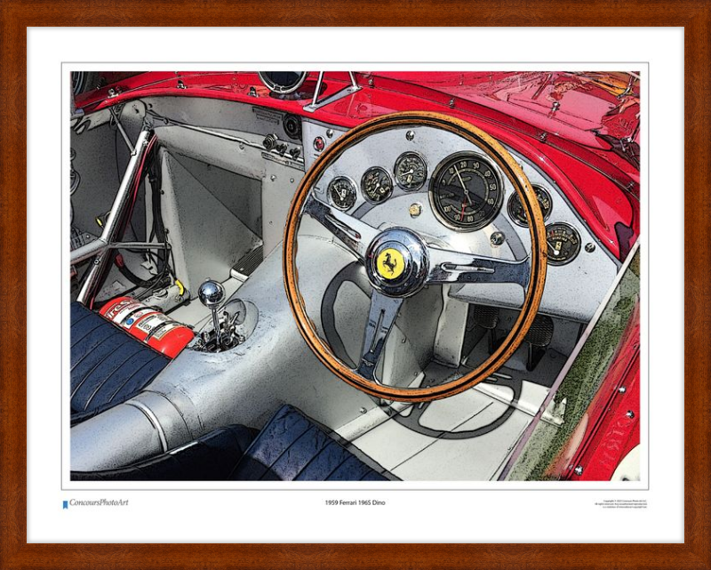 1959 Ferrari 196S Dino / CPA604C / Stylized Image