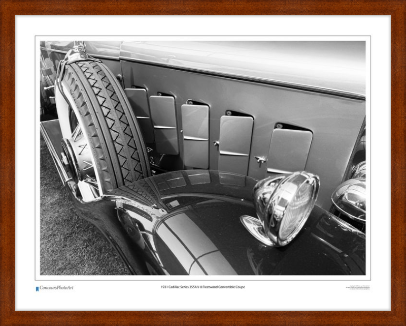 1931 Cadillac Series 355A V-8 Fleetwood Convertible Coupe / CPA323B / B&W Print