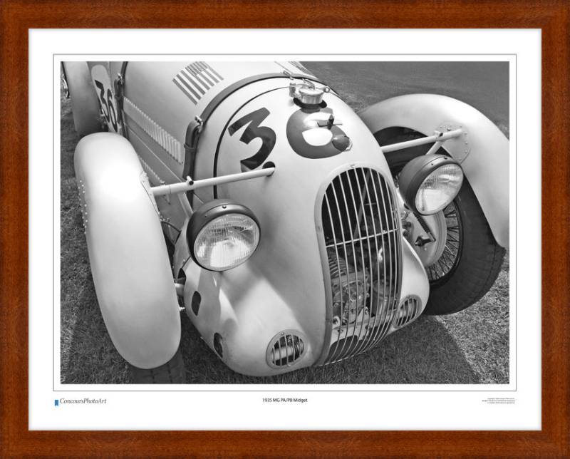 1935 MG PA/PB Midget / CPA410B / B&W Print