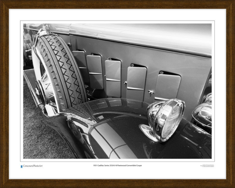 1931 Cadillac Series 355A V-8 Fleetwood Convertible Coupe / CPA323B / B&W Print