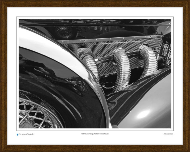 1929 Duesenberg J/SJ Convertible Coupe / CPA314B / B&W Print