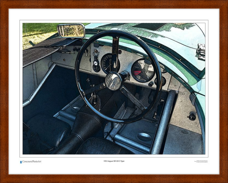 1953 Jaguar XK120 C-Type / CPA615C / Stylized Print