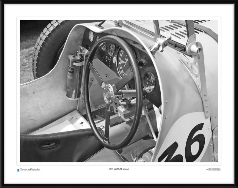 1935 MG PA/PB Midget / CPA607B / B&W Print