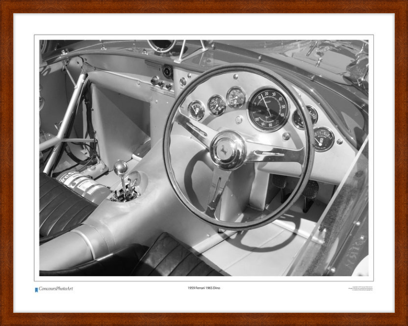 1959 Ferrari 196S Dino / CPA604B / B&W Print