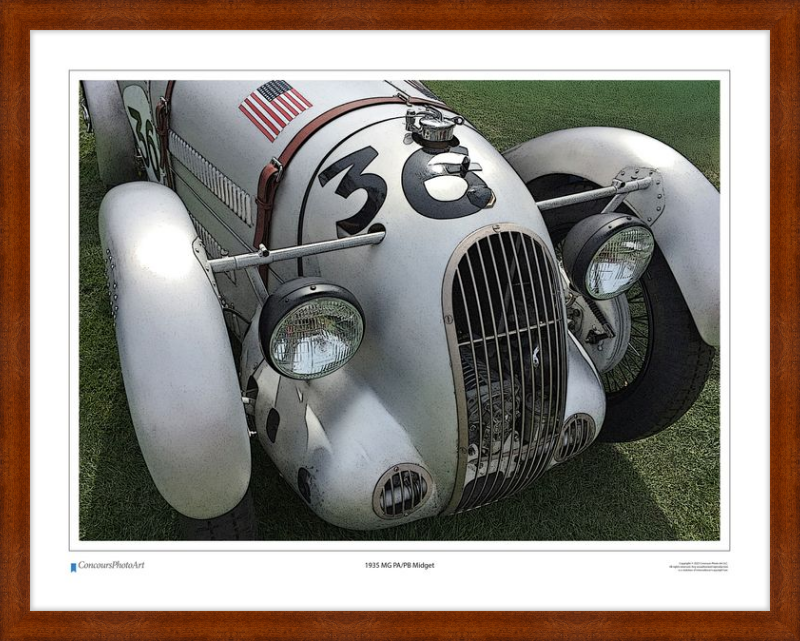 1935 MG PA/PB Midget / CPA410C / Stylized Image