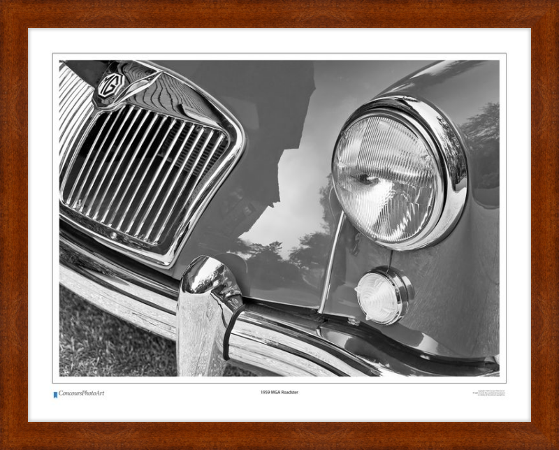 1959 MGA Roadster / CPA119B / B&W Print