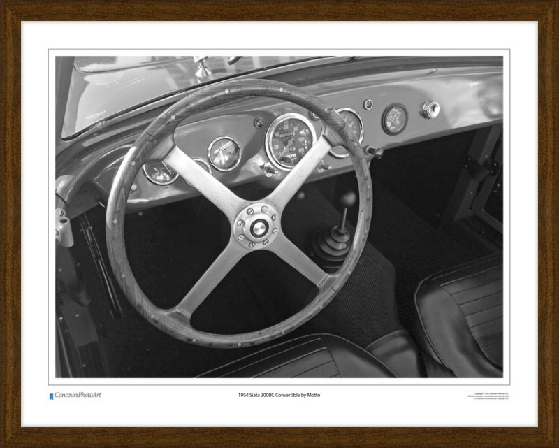 1954 Siata 300BC Convertible by Motto / CPA611B / Black and White