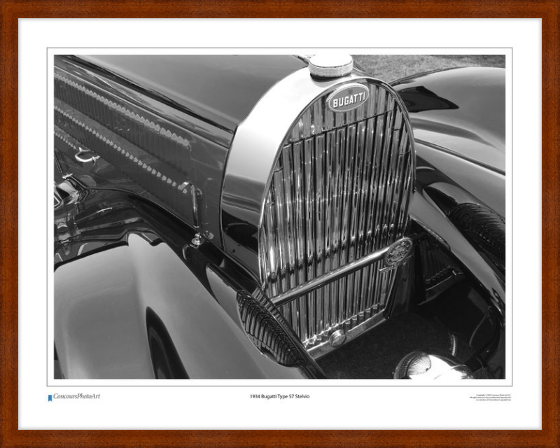 1934 Bugatti Type 57 Stelvio / CPA201B / Black and White