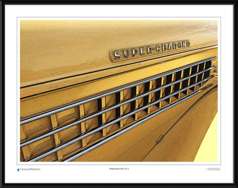 1938 Auburn 851 S/C 5 / CPA322C / Stylized Print
