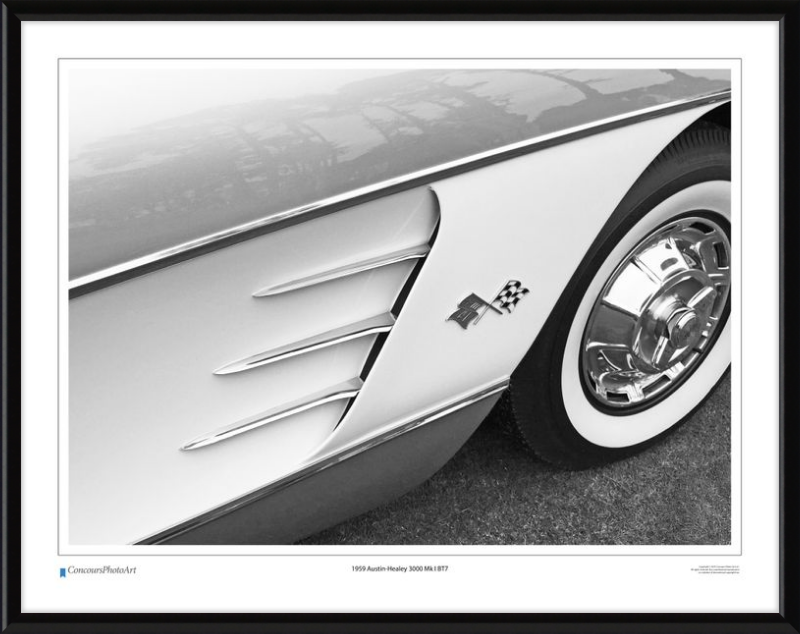 1959 Chevrolet Corvette / CPA320B / B&W Print