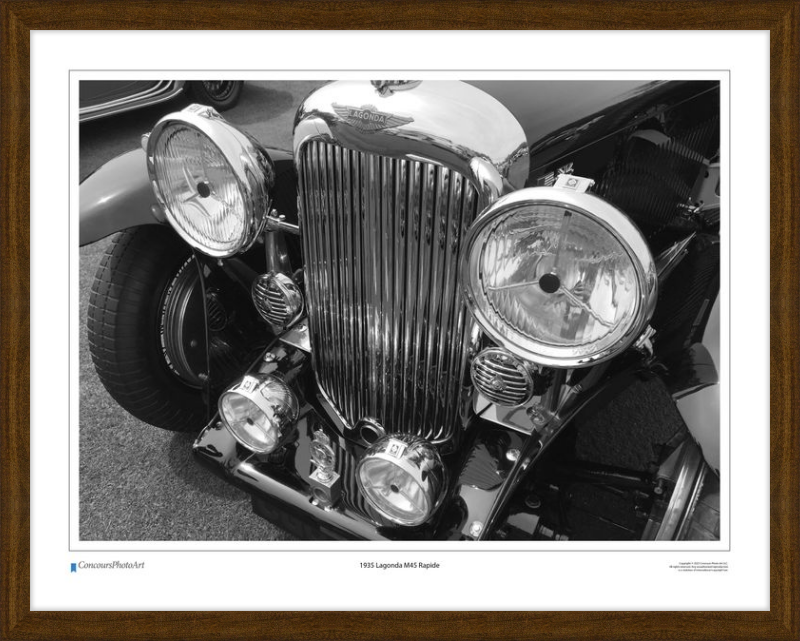 1935 Lagonda M45 Rapide / CPA104B / Black and White