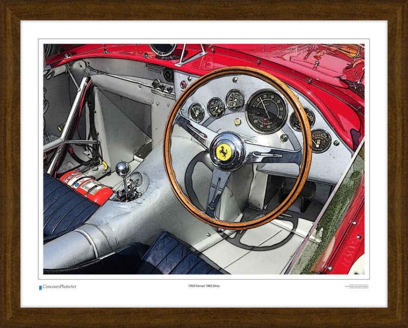 1959 Ferrari 196S Dino / CPA604C / Stylized Print