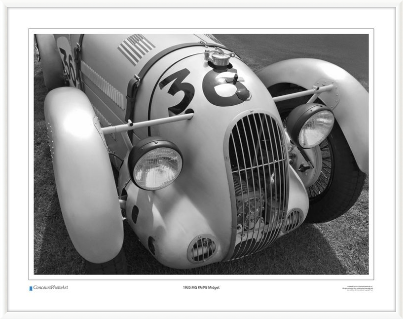 1935 MG PA/PB Midget / CPA410B / Black and White