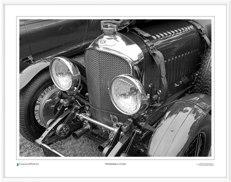 1930 Bentley 4 1/2 Litre / CPA113B / Black and White