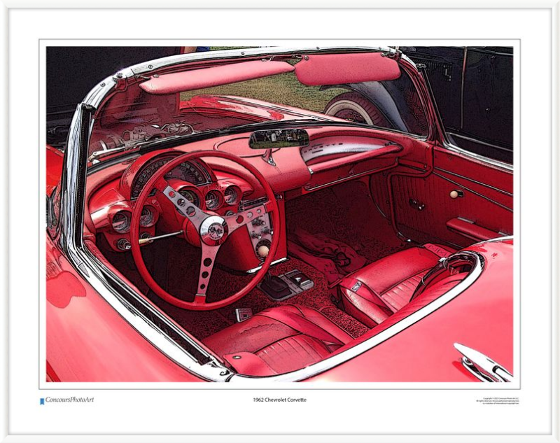 1962 Chevrolet Corvette / CPA609C / Stylized Image