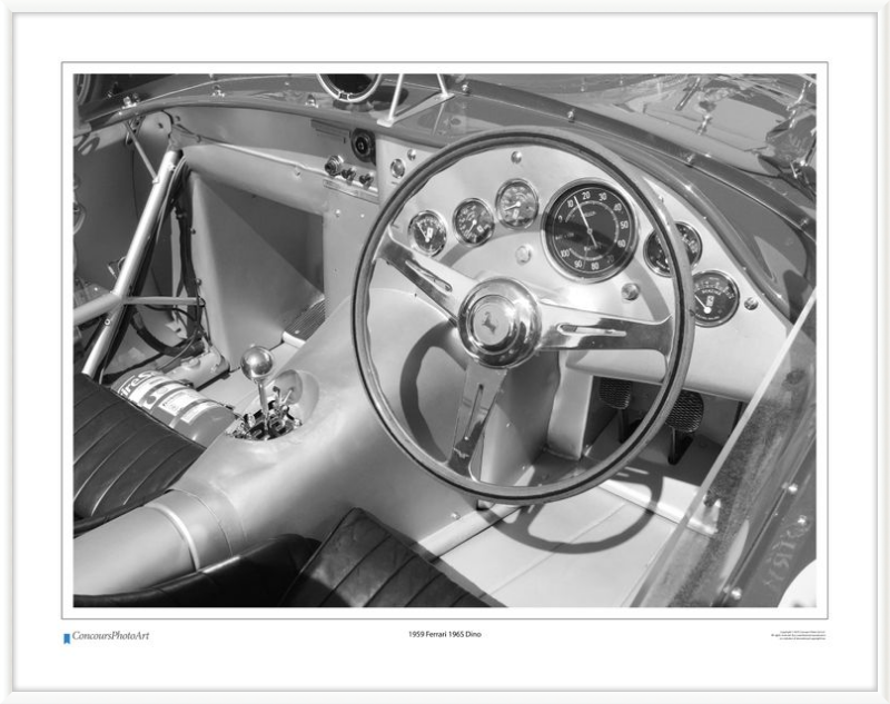 1959 Ferrari 196S Dino / CPA604B / B&W Print