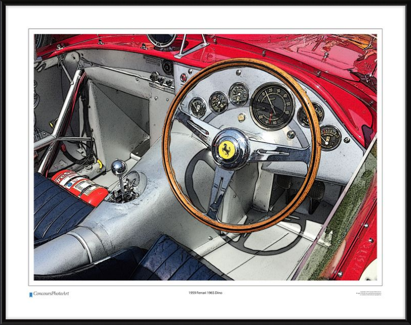 1959 Ferrari 196S Dino / CPA604C / Stylized Print