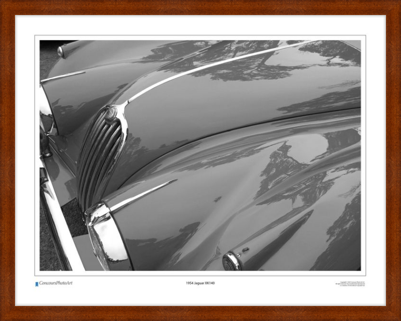 1954 Jaguar XK140 / CPA106B / Black and White