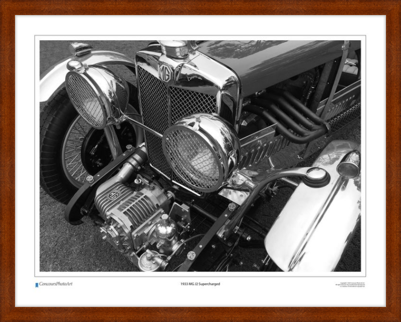 1933 MG J2 Supercharged / CPA101B / Black and White