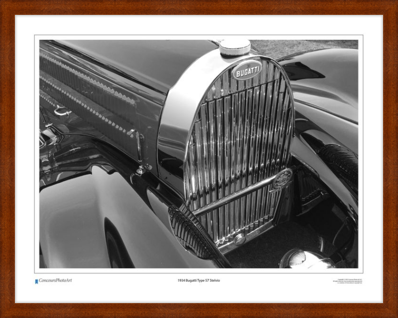 1934 Bugatti Type 57 Stelvio / CPA201B / Black and White