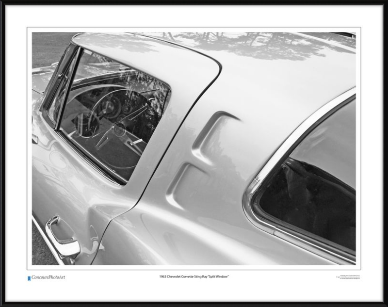 1963 Chevrolet Corvette Sting Ray "Split Window" / CPA301B / B&W Print