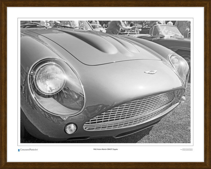 1962 Aston Martin DB4GT Zagato / CPA121B / B&W Print