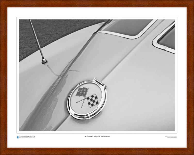1963 Chevrolet Corvette Sting Ray "Split Window" / CPA317B / B&W Print