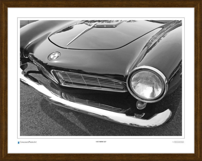 1957 BMW 507 Roadster / CPA217B / B&W Print