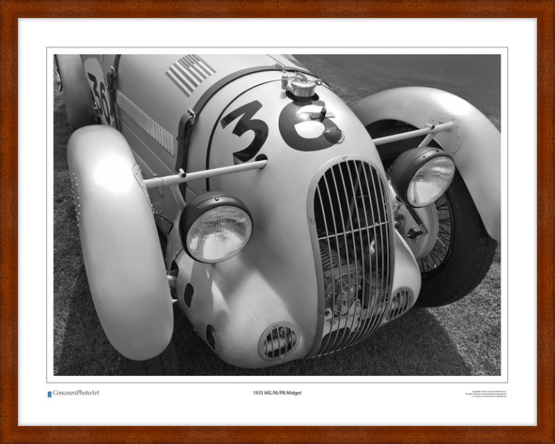 1935 MG PA/PB Midget / CPA410B / Black and White