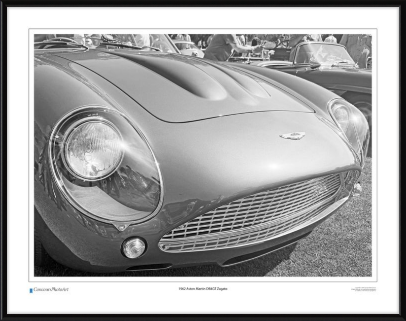 1962 Aston Martin DB4GT Zagato / CPA121B / B&W Print