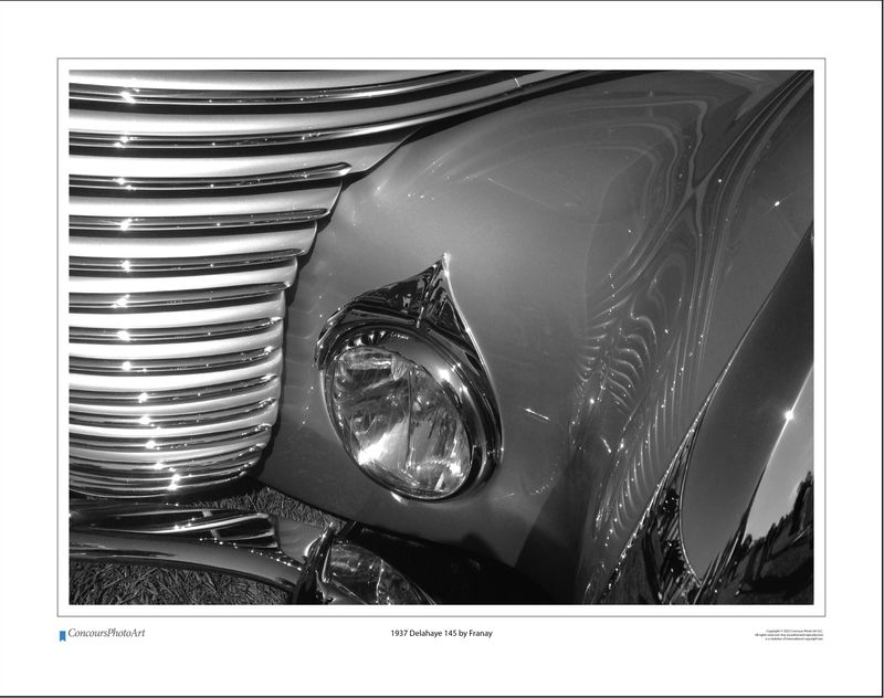 1937 Delahaye 145 by Franay / CPA204B / Black and White
