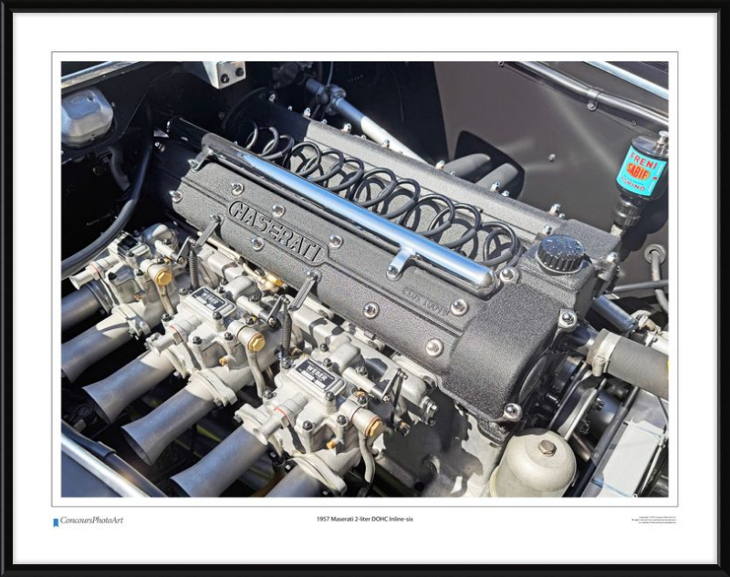 1957 Maserati 2-liter DOHC Inline-six / CPA714A / Color Print